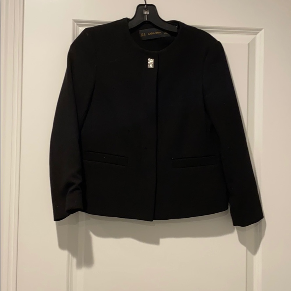 Zara black cropped blazer